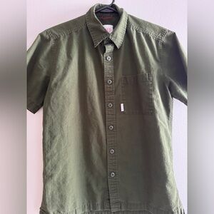 Topo Designs green button down shirt